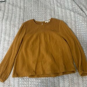 Madewell Textured Mustard Blouse